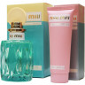 Подарочный набор Miu Miu L'Eau Bleue Eau De Parfum - Духи 100 ml + Крем для рук 75 ml