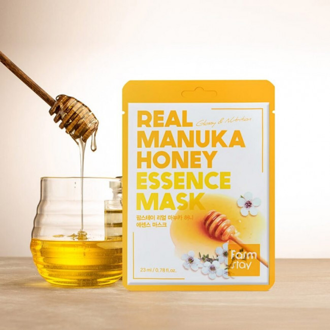 Тканевая маска для лица с экстрактом меда FarmStay Real Manuka Honey Essence Mask 23 ml Тканевая маска для лица с экстрактом меда FarmStay Real Manuka Honey Essence Mask 23 ml