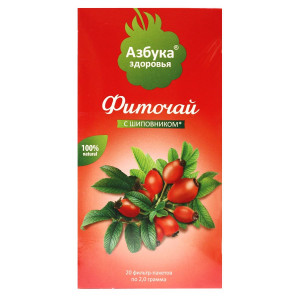 Фиточай Азбука Здоровья "С шиповником", 20х2g