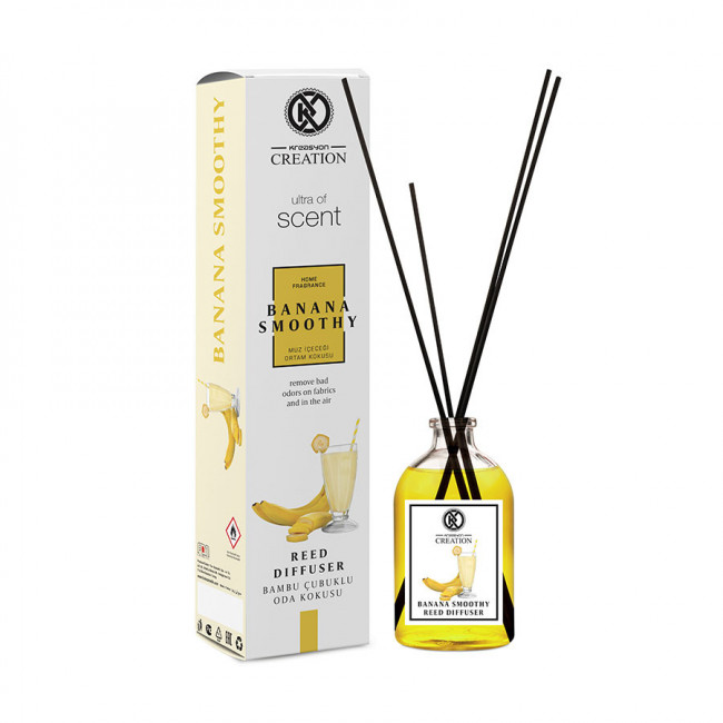 Аромадиффузор с палочками Kreasyon Reed Diffuser Banana Smoothy 115 ml