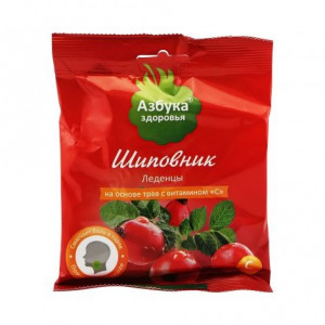 Азбука Здоровья леденцы Шиповник (на основе трав с витамином С) , 60g