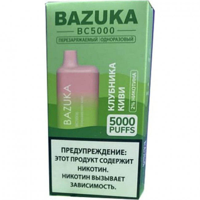 Эл. сиг.  Bazuka Kiwi Passion Fruit Guava — Киви, Маракуйя и Гуава 2%, 5000 Тяг