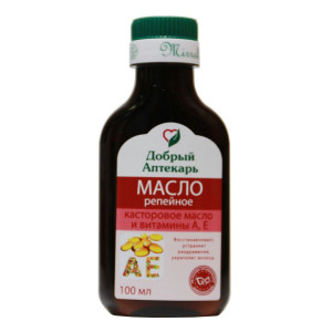 Масло репейное для волос Добрый Аптекарь с кастровым маслом и витаминами 100ml