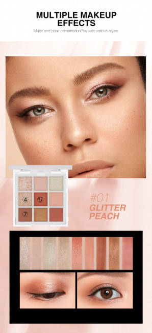 Тени для век 9 цветов O.TWO.O арт. YJ001 №03 10 g. Тени для век 9 цветов O.TWO.O арт. YJ001 №03 10 g.