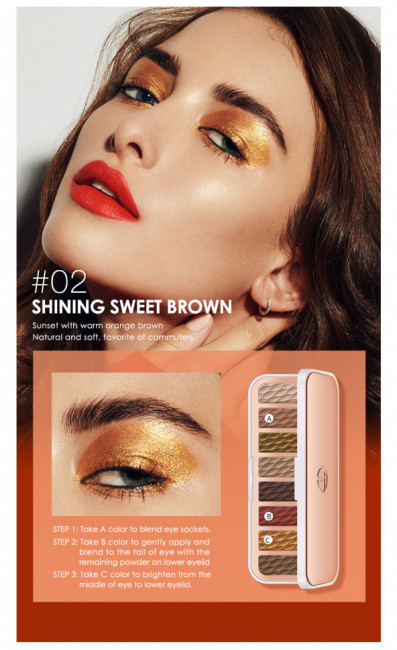 Палитра теней для век 8 цветов O.TWO.O арт. SC021 #02 10 g. Палитра теней для век 8 цветов O.TWO.O арт. SC021 #02 10 g.