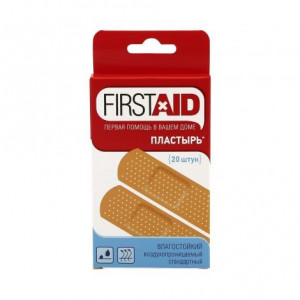 Firstaid пластырь влагостойкий воздухопроницаемый 4 типоразмера (20 шт.)