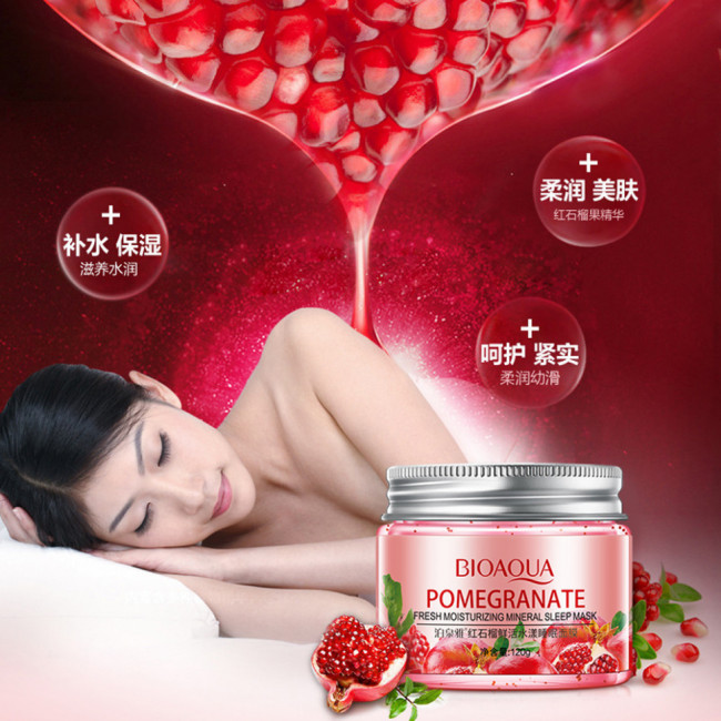 Ночная маска для лица Bioaqua Pomegranate Fresh Mineral Sleep Mask (гранат) 6049 – уценка (мятая коробка) Ночная маска для лица Bioaqua Pomegranate Fresh Mineral Sleep Mask (гранат) 6049 – уценка (мятая коробка)