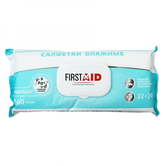 First Aid влажные очищающие 60шт